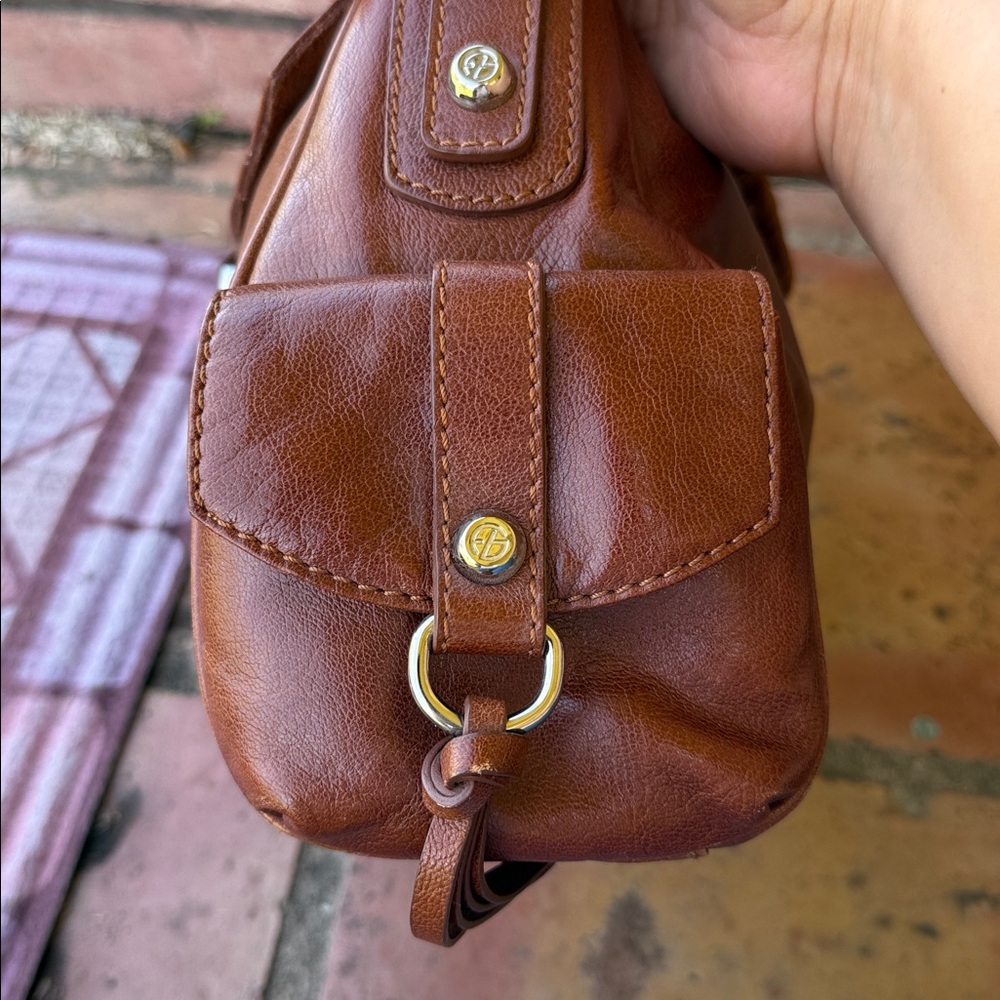 Francesco Biasia Brown Shoulder Bag with Braided Strap - Picture 5 of 12